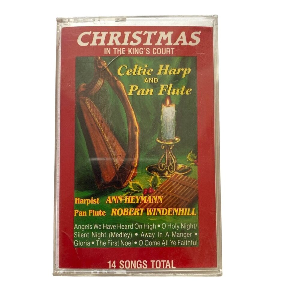 Christmas in the Kings Court Celtic Harp Pan Flute Audio Music Cassette u